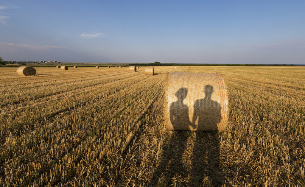 two people getting married